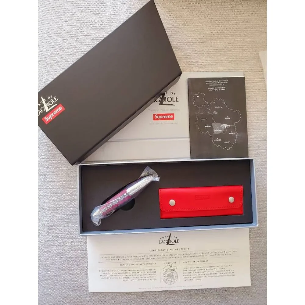 Laguiole Supreme Hand-Forged Red Corkscrew Stainless Steel – Made in France  NWT